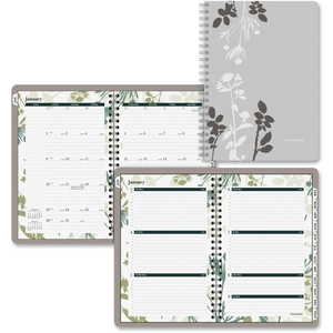 ACCO Brands Corporation 759200 Wkly/Mthly Planner,Block,Jan-Dec,2PPW,5"x8",Botanique by At-A-Glance