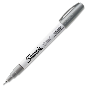 Sanford, L.P. 35533 Paint Markers, Oil Base, Extra Fine, Silver by Sharpie