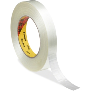 3M 89811 Filament Tape, 3" Core, 1"x60 Yards, Clear by Scotch