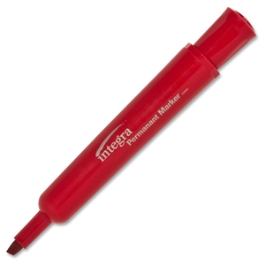 Integra 33328 Permanent Marker, Chisel Tip, Red by Integra