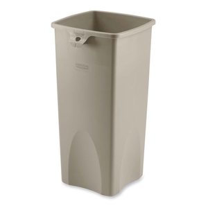 Newell Rubbermaid, Inc 356988BG Square Waste Container,23 Gal,14-1/2"x14-1/2"x28",Beige by Rubbermaid