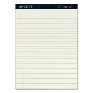 Tops Products 63976 Notepad, Wide Rule, 24lb., 50 Shts, 8-1/2"x11-3/4", 2/BX, IY by TOPS