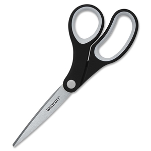 ACME UNITED CORPORATION 15589 Scissors, Bent/Soft Handles, 8", Black by Acme United