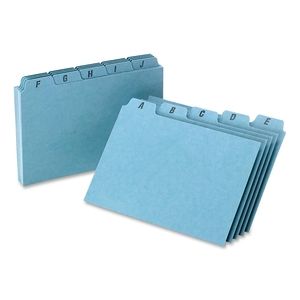 Tops Products P4625 Self-Tab Card Guides,25 Pt Pressbrd,A-Z,6"x4",5Tab,6/ST,Blue by Oxford