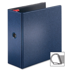Tops Products 18063 Locking D-Ring Binder, 5" Cap, 11"x8-1/2", Dark Blue by Cardinal