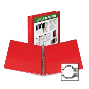 SAMSILL CORPORATION 18513 View Binder, Round Ring, 1/2" Cap. 11"x8-1/2", Red by Samsill
