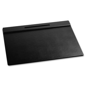 Sanford, L.P. 62540 Desk Pad, w/ Wood Pencil Ledge, 24"Wx19"D,BK by Rolodex