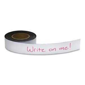 Magnetic Labeling Tape, 2"x50' Roll, White by Baumgartens