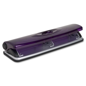 Sparco Products 96001 Three Hole Punch, 1/4", 12 Sheets Cap., Translucent Magenta by Sparco
