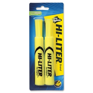 Genuine Joe 24081 Highlighter,Chisel Point,2/CD,Fluorescent Yellow by Avery