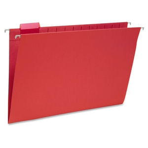 SMEAD MANUFACTURING COMPANY 64167 Colored Hanging Folders, 1/5 Tab Cut, Lgl, 25/BX, Red by Smead