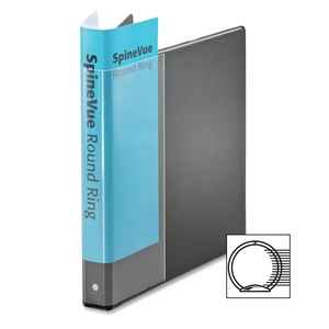 Tops Products 16301CB Vinyl Round Ring Binder, 1" Capacity, 11"x8-1/2", Black by Cardinal