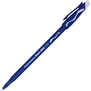 Newell Rubbermaid, Inc 3910158 Erasermate Ballpoint Pen, Medium Point, Blue Ink/Blue Barrel by Paper Mate