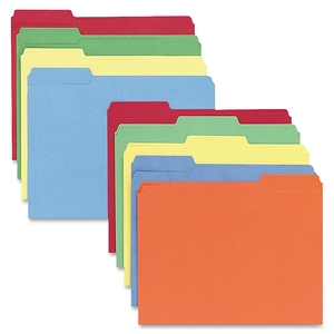 Sparco Products 42004 File Folders, 1/3 AST Tab Cut, Letter-Size, 100/BX, AST by Sparco