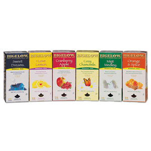 BIGELOW TEA CO. 16578 Assorted Tea Packs, Six Flavors, 28/Box, 168/Carton by BIGELOW TEA CO.