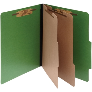 ACCO Brands Corporation A7016665 Top-Tab Folders,w/ Fasteners,3"Exp,Legal,10/BX,Green by Acco