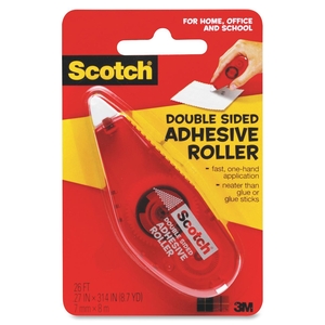 3M 6061 Double Sided Adhesive Roller, 27"x26', Clear by Scotch