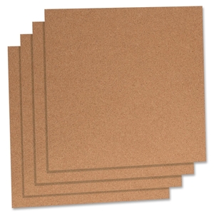 Lorell Furniture 84172 Cork Panels, 12"x12", 4/PK, Natural by Lorell