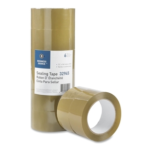 Packing Tape, 3.54mil, 3" Core, 1-7/8"x164', 6/PK, Tan by Business Source