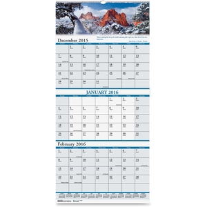 Earthscapes 3-Month Calendar,14 Mon Dec-Jan,12-1/4"x26-1/2" by House of Doolittle