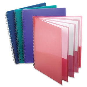 8-Pocket Folder,Wire Bind,Letter,200 Sh Capacity,Assorted by Oxford