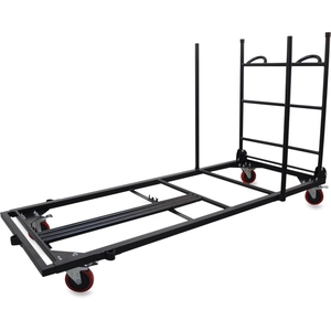 Lorell Furniture 65956 Folding Table Cart, 30"x45-7/25"x75-43/50", Charcoal by Lorell