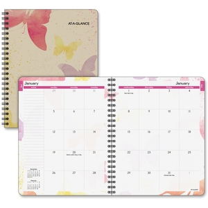 ACCO Brands Corporation 791800G Mthly Planner,2PPM,2 Month,Jan-Dec,6-7/8"x8-3/4",Watercolors by Day Runner