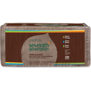 Seventh Generation, Inc 13705CT Recycled Napkins, 1-Ply, 11-1/2"x13", 12PK/CT, Natural by Seventh Generation