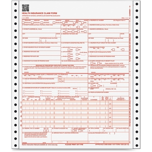 CMS-1500 Health Insurance Forms,1-Part, 9-1/2"x11",3000 Sets by TOPS