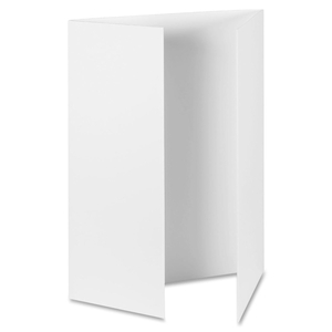 PACON CORPORATION 3861 Tri-Fold Presentation Boards, 48"x36", 12/CT, Matte White by Pacon