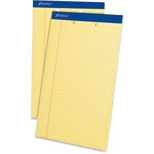 Tops Products 20233 Perforated Pad, Legal/2HP, 50 Sheets/Pad, 8-1/2"x14", CY by Ampad