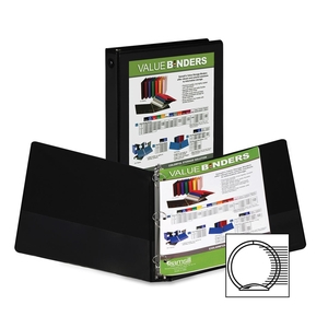 SAMSILL CORPORATION 18530 View Binder, Round Ring, 1" Capacity, 11"x8-1/2", Black by Samsill
