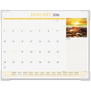 Monthly Desk Calendar, 12-Mth Jan-Dec, 22"x17", Scenic by At-A-Glance