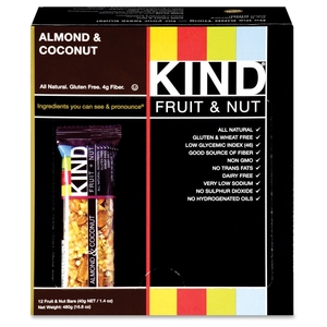 Fruit & Nut Bars, All Natural, 12/BX, Almond/Coconut by KIND