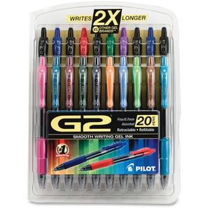 Pilot Corporation 31294 Pen,G2,Fine,Asst,20Pk by G2