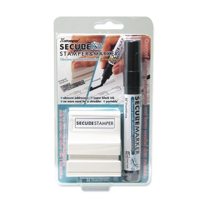 Shachihata, Inc 35302 Small Security Stamp Kit, w/Marker, 1/2"x1-11/16", Black by Xstamper