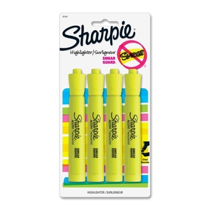 Sanford, L.P. 25164PP Major Accent Highlighter, Chisel Point, 4/PK, Yellow by Sharpie