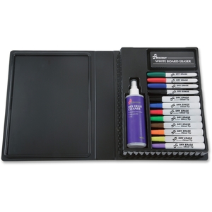 National Industries For the Blind 7520-01-365-6126 Dry Erase Kit,Fine Tip,Cleaner,Eraser,12 Markers/KT,AST by SKILCRAFT