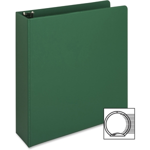 Business Source 28558 Round Ring Binder, 2" Capacity, 11"x8-1/2", Green by Business Source