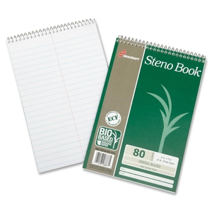 National Industries For the Blind 7530016002030 Steno Notebook, Greg Ruled, 6"x9", 80Shts, 6/PK, WE by SKILCRAFT