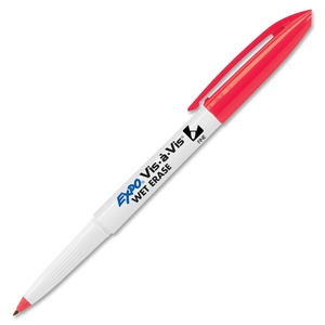 Sanford, L.P. 16002 Wet-Erase Overhead Transparency Marker, Fine Point, Red by Expo