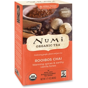 Numi, LLC 10200 Herbal Tea, Organic, 18 Bags/BX, Ruby Chai by Numi