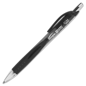 Gel Pen, Retractable, .7mm, Chrome Finish/BK Ink by Integra