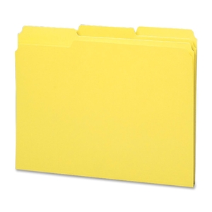 Sparco Products SP21273 File Folder, Ltr, 11PT, 1/3" Exp, 100/BX, Yellow by Sparco