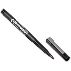 Currency Counterfeit Detector Pens, 12/BX, Black by MMF
