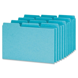 Tops Products P513 Pressboard Index Card Guides,Blank,1/3 Cut,8"x5",100/BX,Blue by Oxford