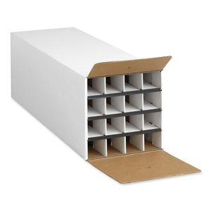 KD Roll File,16 Compartments,12-3/4"x37"x12-1/2",White by Safco