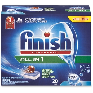 ZEBRA PEN CORPORATION 77050 Finish Dishwashing Tablets, 3x Power, 20/BX, Fresh Scent by Finish