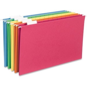 Sparco Products SP5315AST Hanging Folder, 1/5 Tab Cut, Legal, 25/BX, Assorted by Sparco