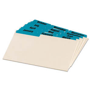 ESSELTE CORPORATION 04613 Laminated Tab Index Card Guides, Monthly, 1/3 Tab, Manila, 4 x 6, 12/Set by ESSELTE PENDAFLEX CORP.